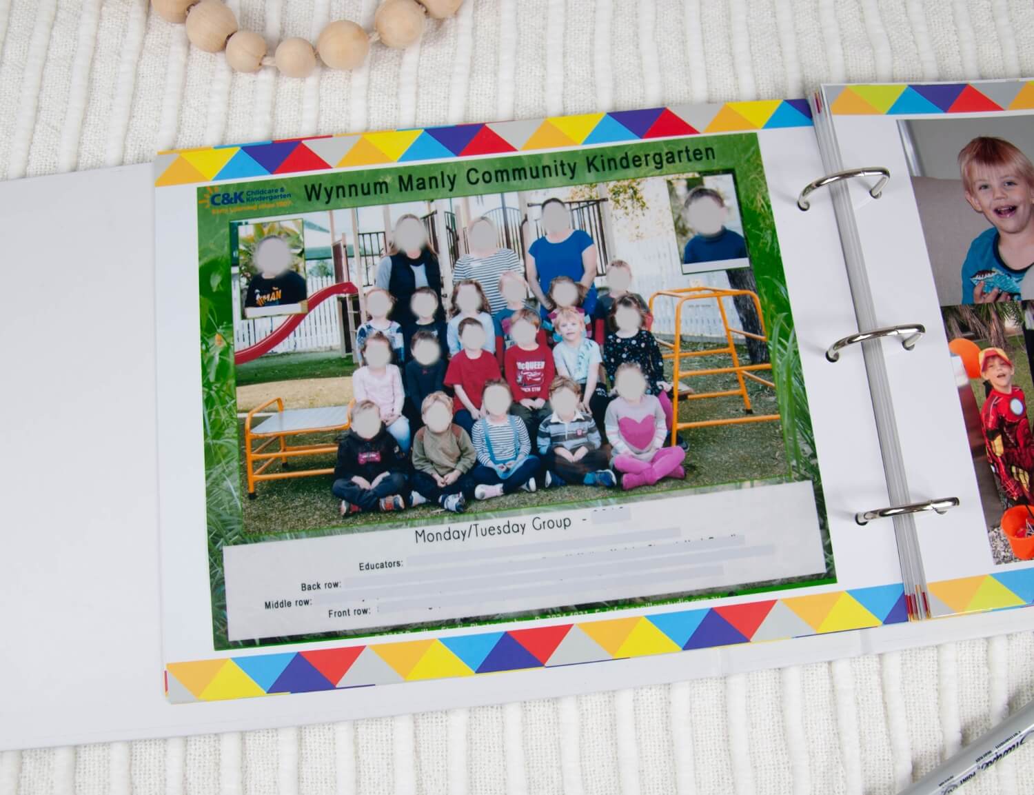 photo page displaying kindy class photo