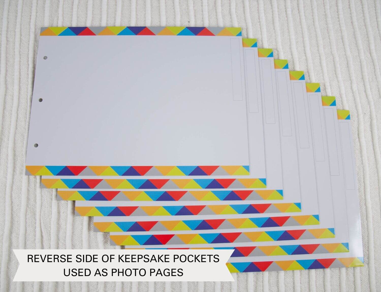 reverse side of keepsake pocket pack