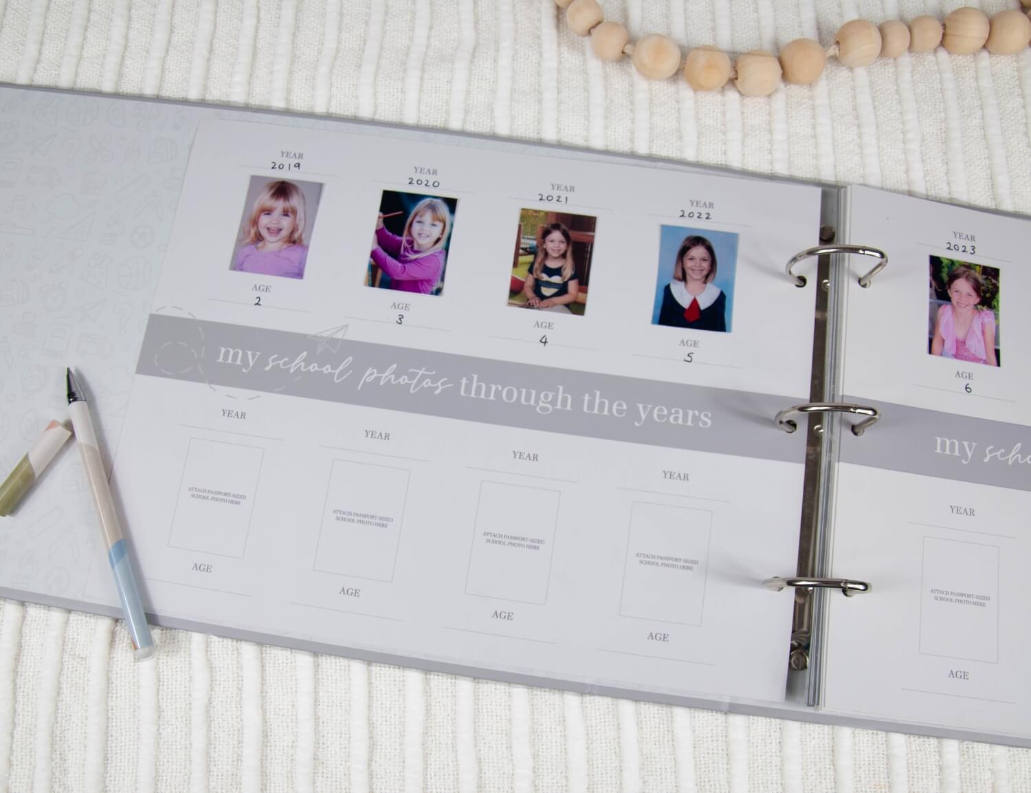 school memory book bundle photos through the years